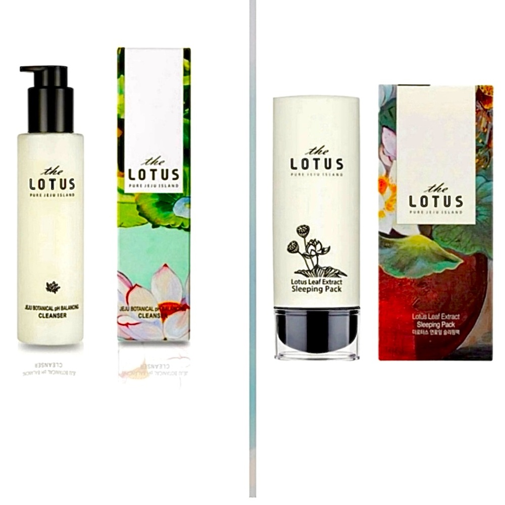The Pure Lotus Set: pH Balancing Cleanser & Lotus Leaf Sleep Pack | NIB